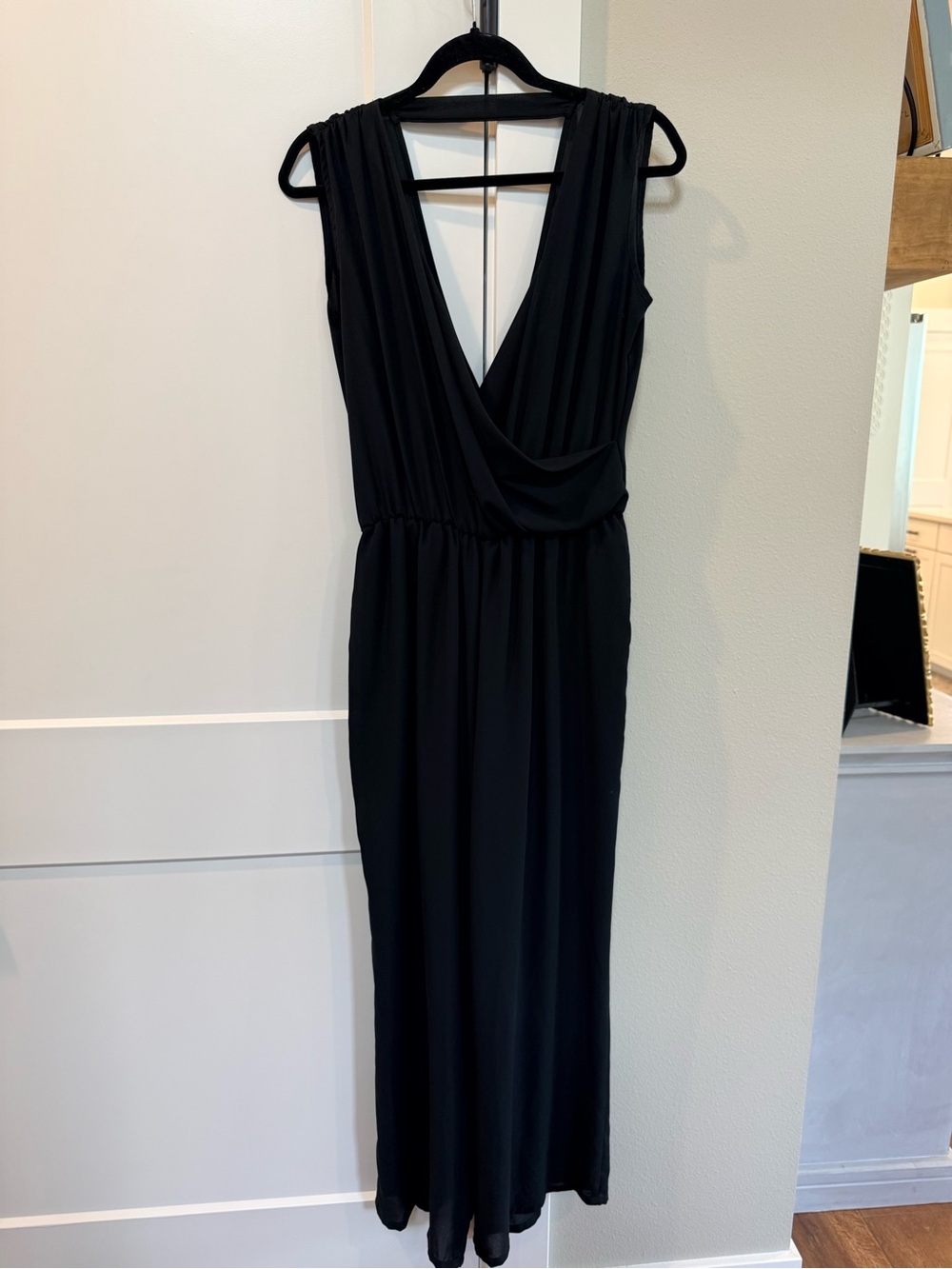 Harper Black V-neck Sleeveless Jumpsuit
